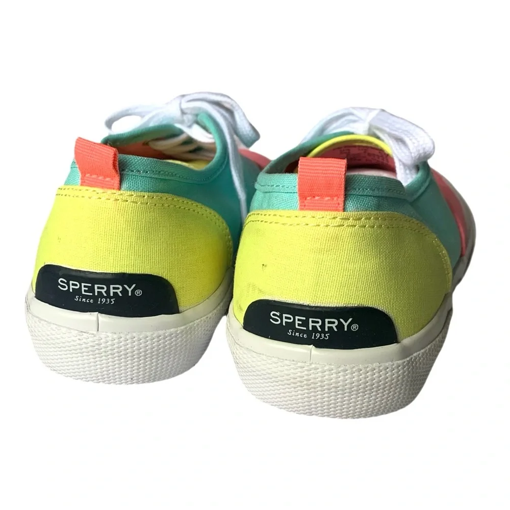 Sperry Top Sider Pier Wave Sneakers Boat Shoes Womens Size 5 Beachy Summer